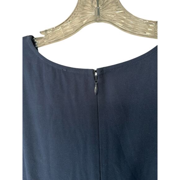 Universal Standard Navy Blue Work Office Faux Wrap Short Sleeve Dress Size 14-16 - Picture 5 of 12